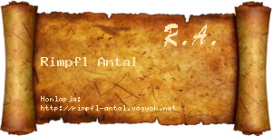 Rimpfl Antal névjegykártya